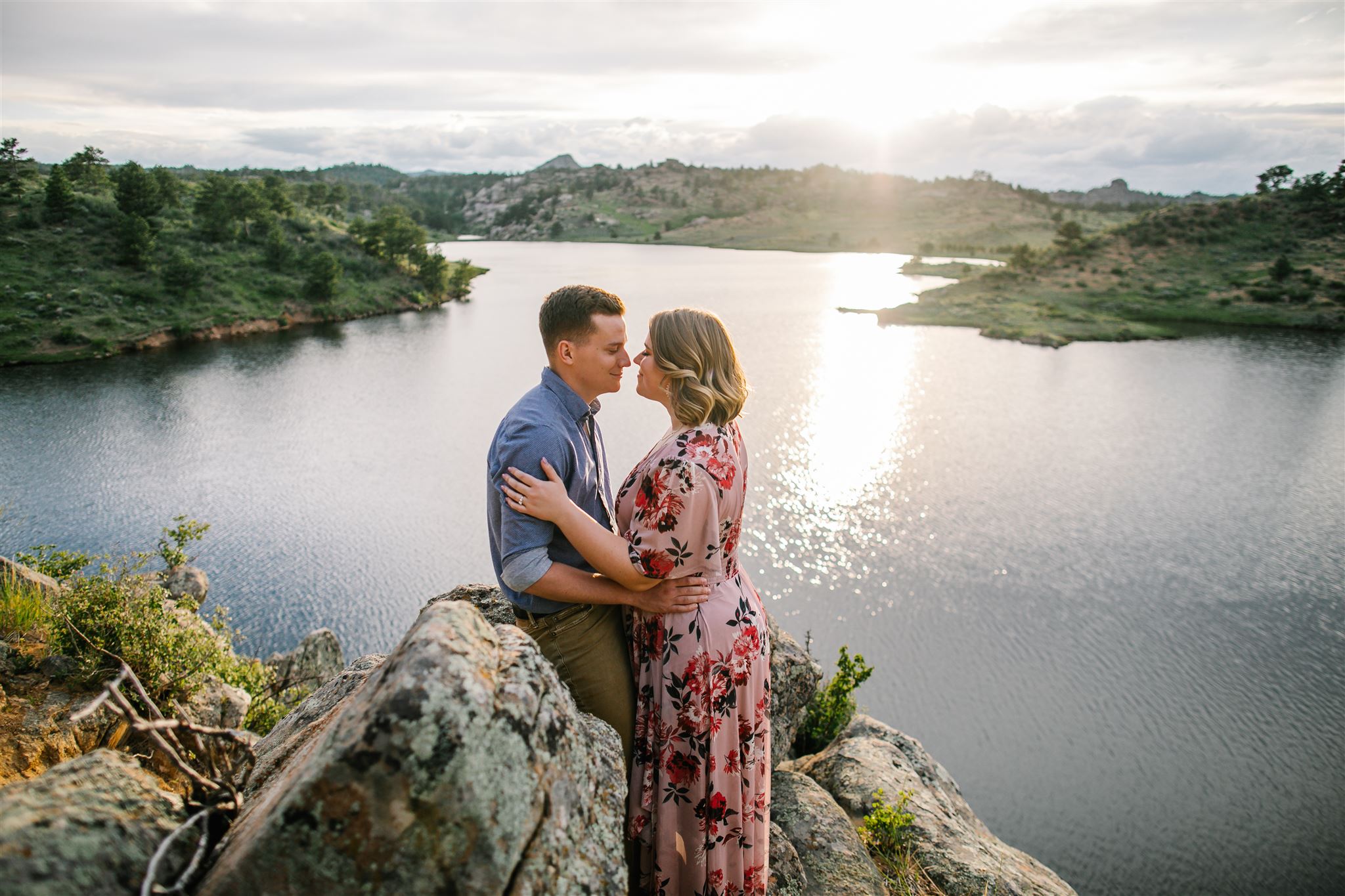 summer engagement pictures in Wyoming